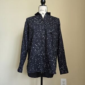 Madewell star print flannel shirt womens XS
